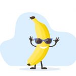 banana with sunglasses
