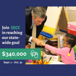 Governor Carney fist bump child with $340,000