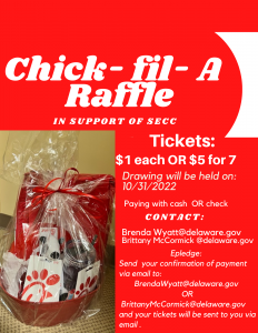 DHR Chick-fil-A basket raffle info flyer