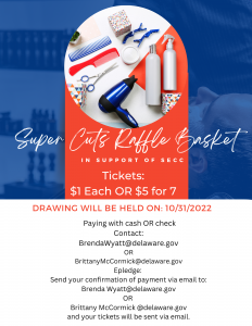 DHR Super Cuts Basket Raffle info flyer
