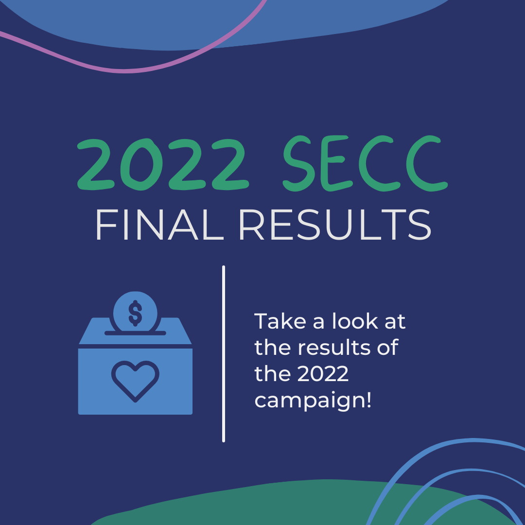 2022 SECC Final Results. Take a look at the results of the 2022 campaign! Blue box with heart on front and coin partway in a slot on top.