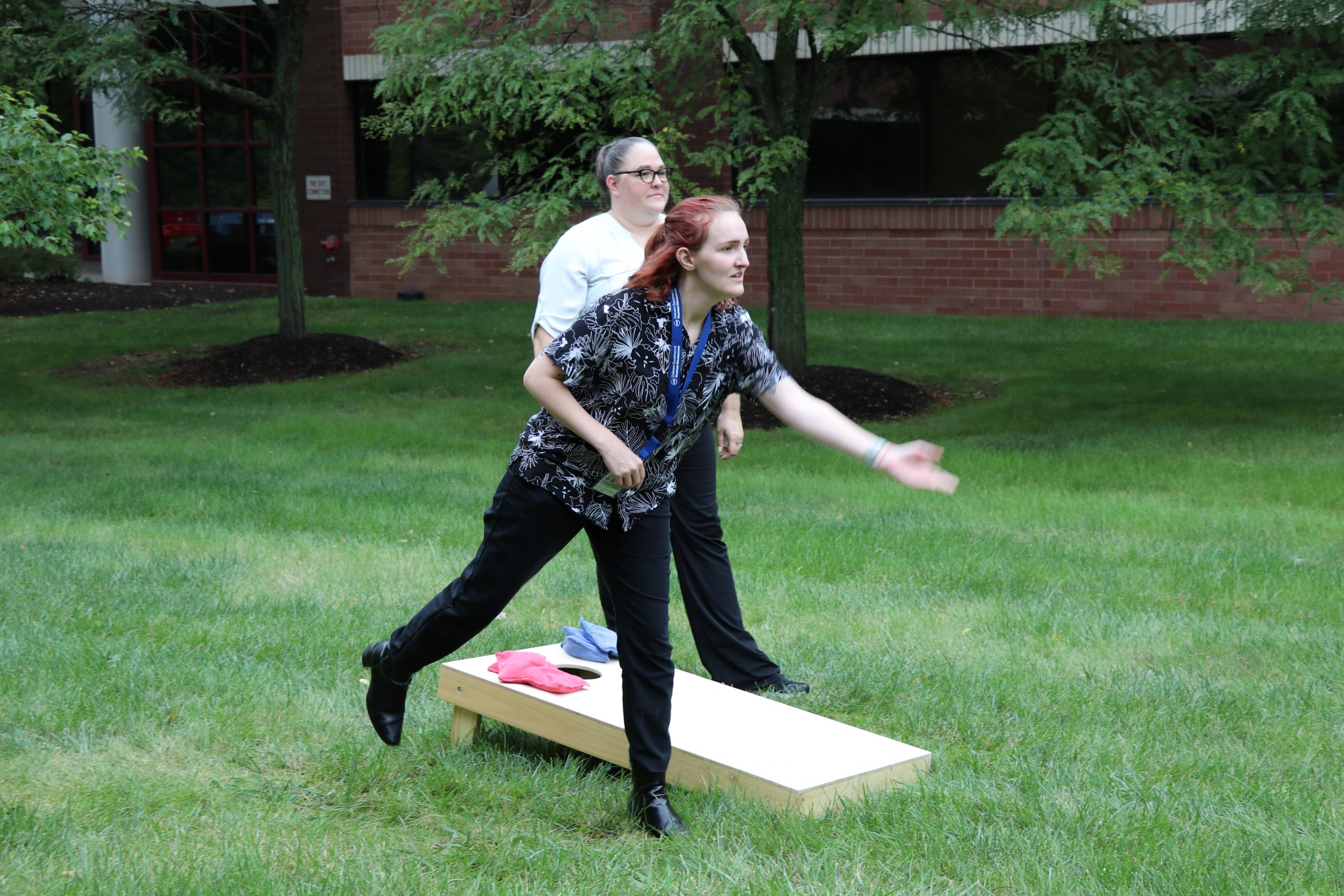 Cornhole Being played at Reads Way